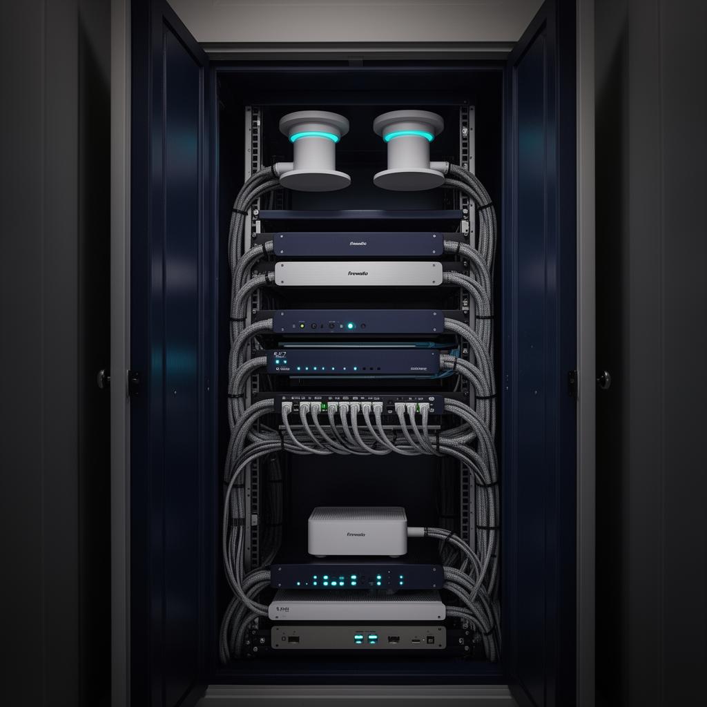Reference build of a clean Firewalla network rack with cable management